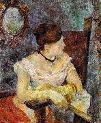 Paul Gauguin Madame Mette Gauguin in Evening Dress Sweden oil painting artist